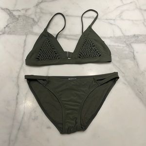 Xhilaration Army Green Bikini